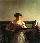 Joseph Decamp Canvas Paintings - The Guitar Player